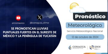 #PronósticodelTiempo para hoy Sábado 12 de octubre de 2024
