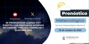 #PronósticodelTiempo para hoy Sábado 26 de octubre de 2024