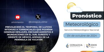 #PronósticodelTiempo para hoy Viernes 04 de octubre de 2024