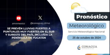 #PronósticodelTiempo para hoy Viernes 25 de octubre de 2024