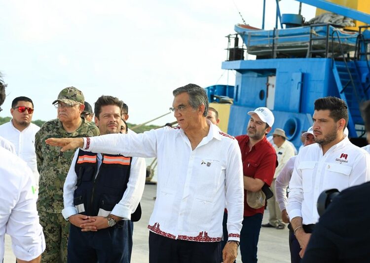 Supervisa gobernador avances del Puerto del Norte en Matamoros