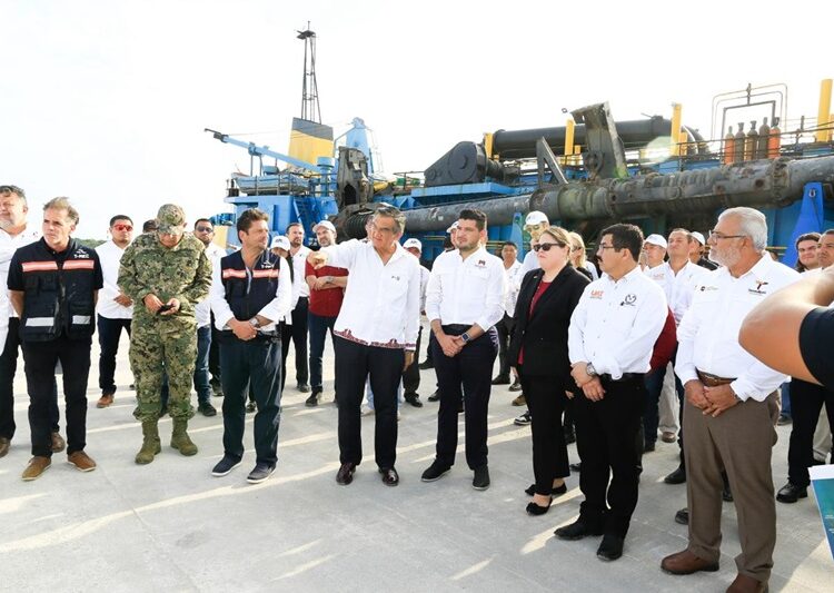 Supervisa gobernador avances del Puerto del Norte en Matamoros