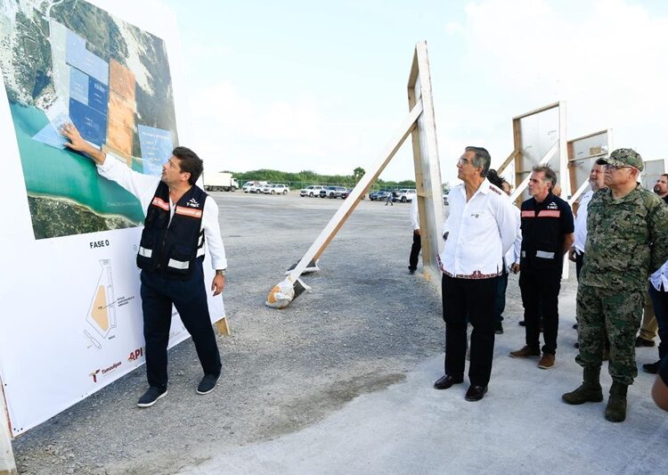 Supervisa gobernador avances del Puerto del Norte en Matamoros