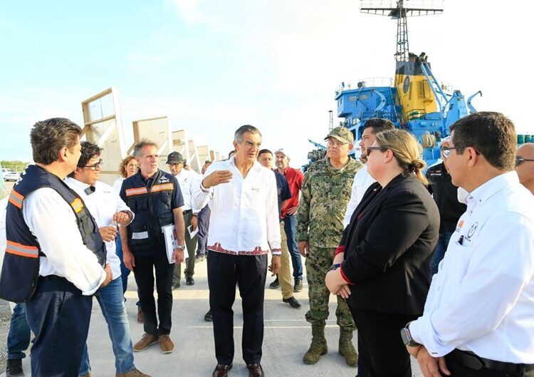 Supervisa gobernador avances del Puerto del Norte en Matamoros