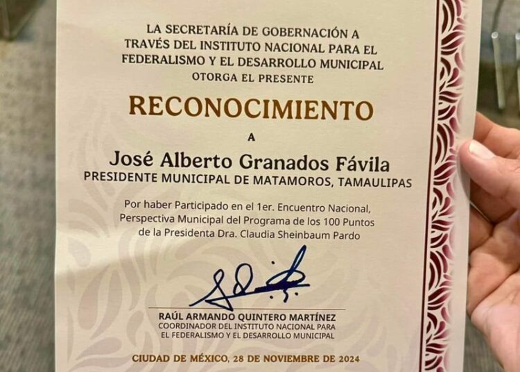 Alcalde de Matamoros participa en foro nacional liderado por CSP