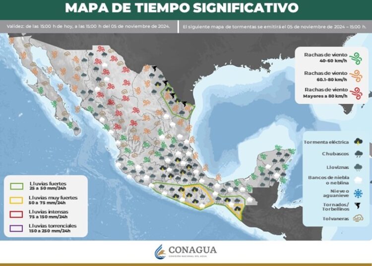 Alerta SMN por frente frío núm. 7 en el norte de México