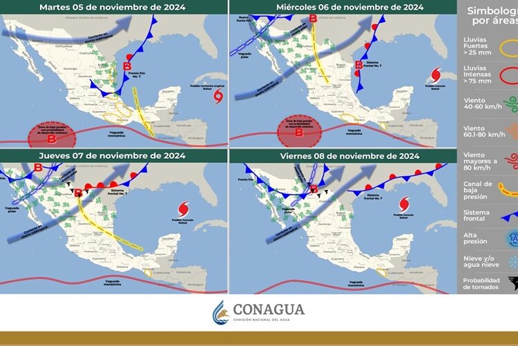 Alerta SMN por frente frío núm. 7 en el norte de México