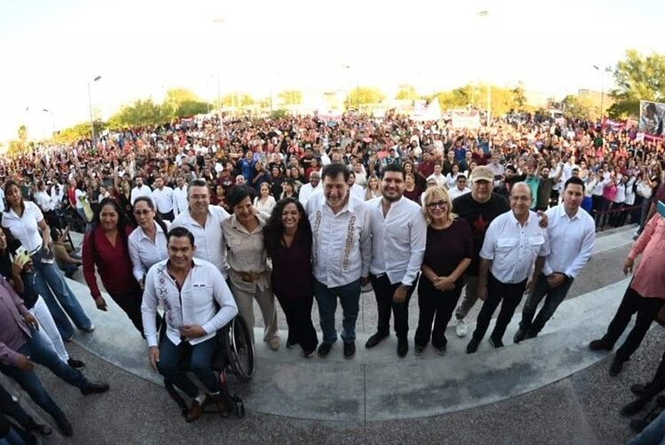 Concluyen Gerardo Fernández Noroña y Olga Sosa, asambleas informativas en Matamoros