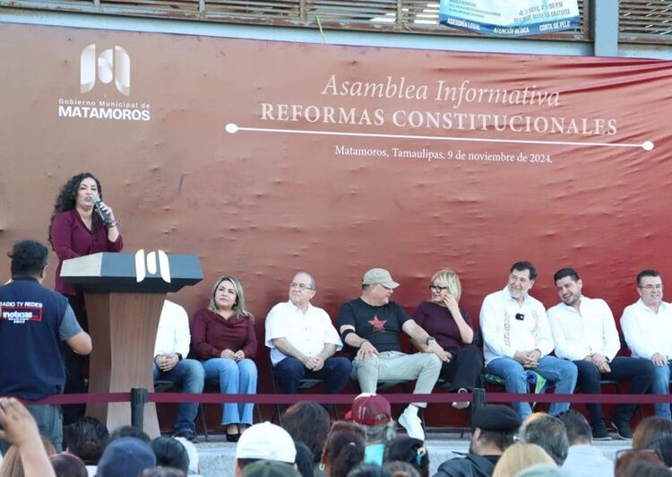 Concluyen Gerardo Fernández Noroña y Olga Sosa, asambleas informativas en Matamoros