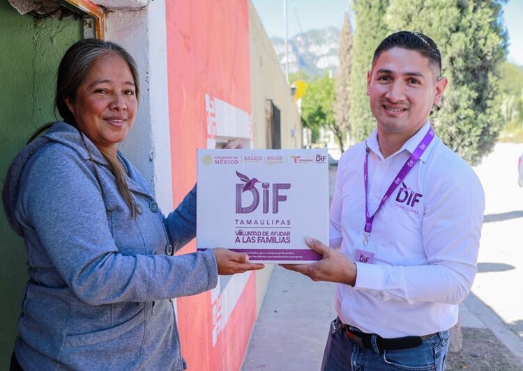 Entrega DIF Tamaulipas dotaciones alimentarias