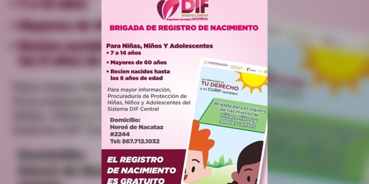 DIF NLD ofrece asesorías para la Brigada de Registro de Nacimiento