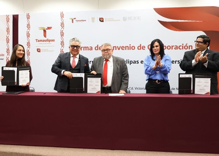 Firma Gobierno de Tamaulipas convenio con IEXE Universidad