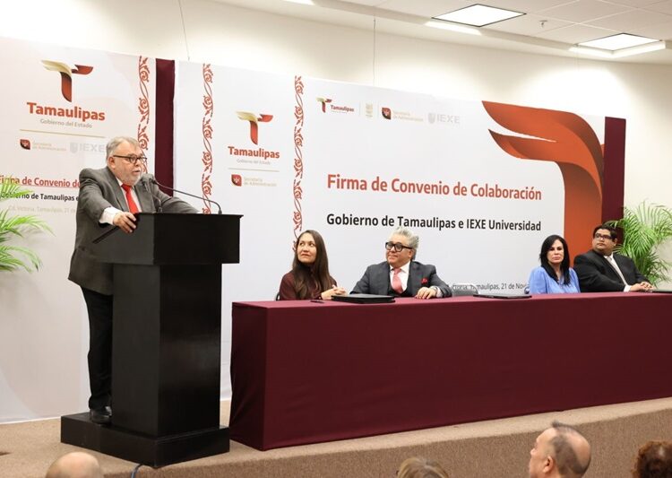 Firma Gobierno de Tamaulipas convenio con IEXE Universidad
