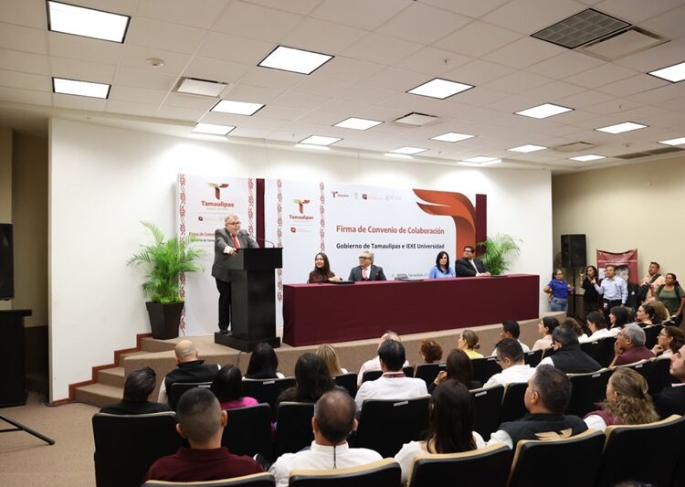 Firma Gobierno de Tamaulipas convenio con IEXE Universidad