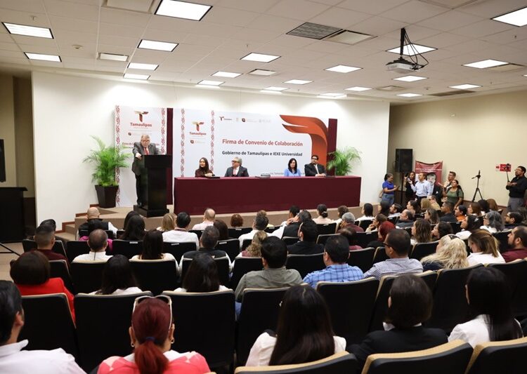Firma Gobierno de Tamaulipas convenio con IEXE Universidad