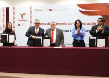 Firma Gobierno de Tamaulipas convenio con IEXE Universidad