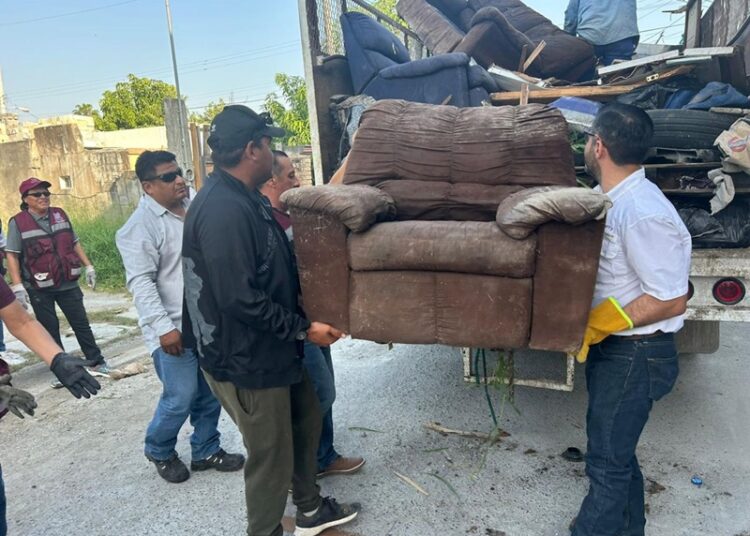 Matamoros avanza con la ‘Jornada de Descacharrización’ en la colonia Las Granjas