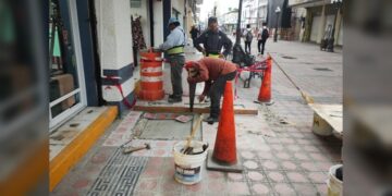 Rehabilitan zonas peatonales en la Zona Centro de Tampico