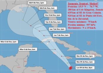 Se forma tormenta tropical ‘Rafael’ en el Caribe