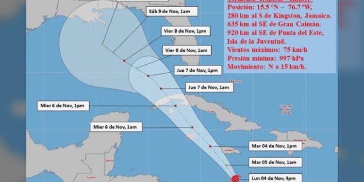 Se forma tormenta tropical ‘Rafael’ en el Caribe