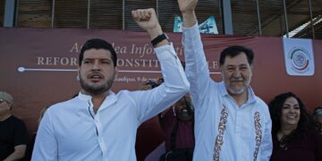 Recibe primer morenista de Matamoros al Senador Fernández Noroña