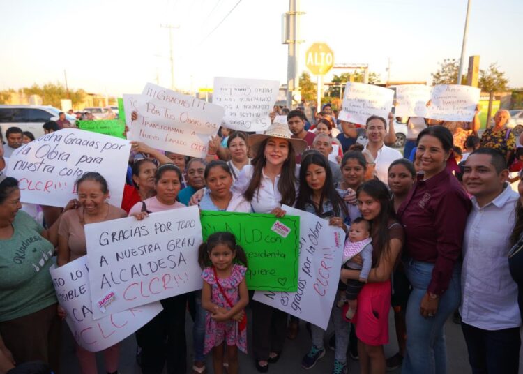 Entrega CarmenLlilia millonarias obras al poniente de NLD