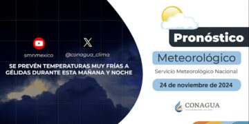 #PronósticodelTiempo para hoy Domingo 24 de noviembre de 2024