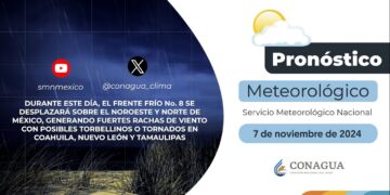 #PronósticodelTiempo para hoy Jueves 07 de noviembre de 2024