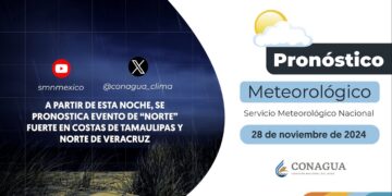 #PronósticodelTiempo para hoy Jueves 28 de noviembre de 2024