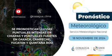 #PronósticodelTiempo para hoy Lunes 18 de noviembre de 2024