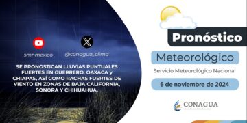 #PronósticodelTiempo para hoy Miércoles 06 de noviembre de 2024