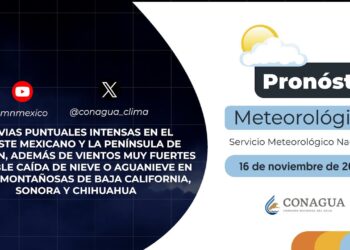 #PronósticodelTiempo para hoy Sábado 16 de noviembre de 2024