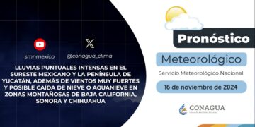#PronósticodelTiempo para hoy Sábado 16 de noviembre de 2024