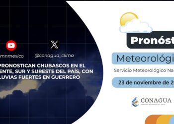 #PronósticodelTiempo para hoy Sábado 23 de noviembre de 2024
