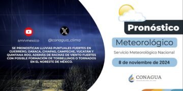 #PronósticodelTiempo para hoy Viernes 08 de noviembre de 2024