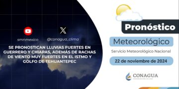 #PronósticodelTiempo para hoy Viernes 22 de noviembre de 2024
