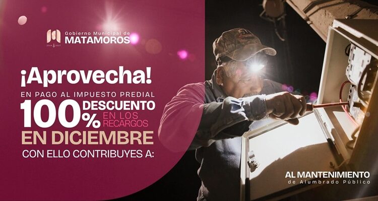 Invitan a cumplir con el pago del predial para que Matamoros avance