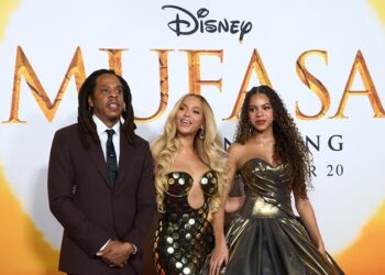 Jay-Z y Beyoncé con su hija Blue Ivy