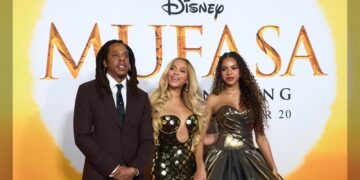 Jay-Z y Beyoncé con su hija Blue Ivy