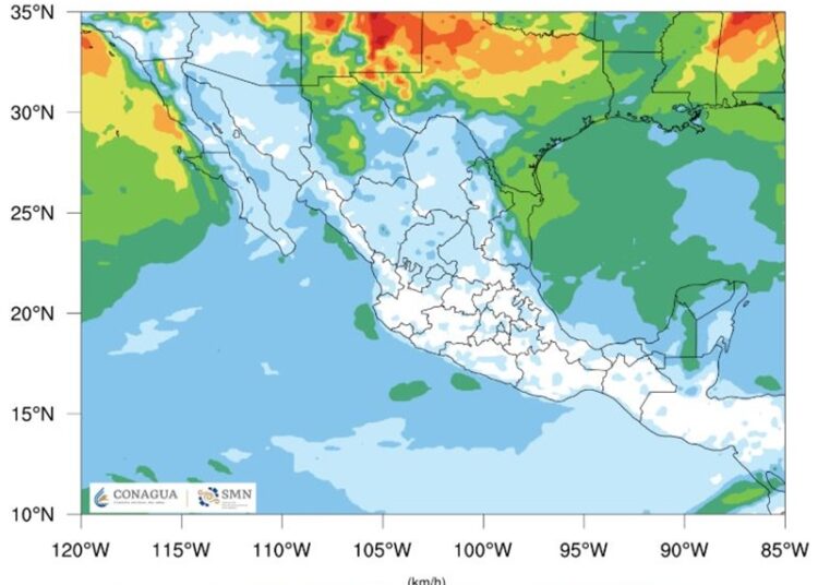 Pronostica SMN bajas temperaturas y tolvaneras en el norte y noreste del país