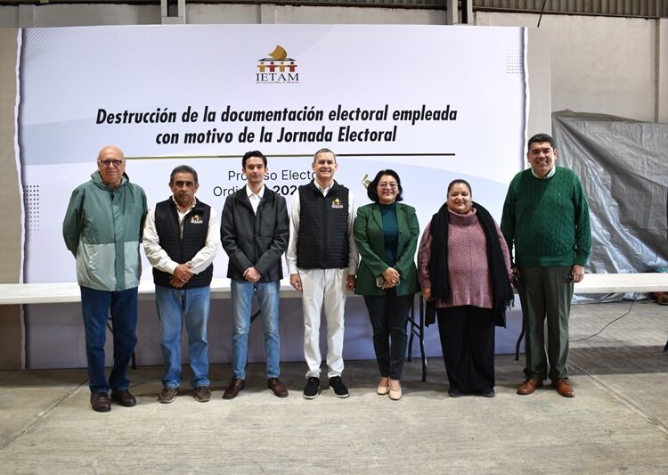 Realiza IETAM destrucción de documentación electoral
