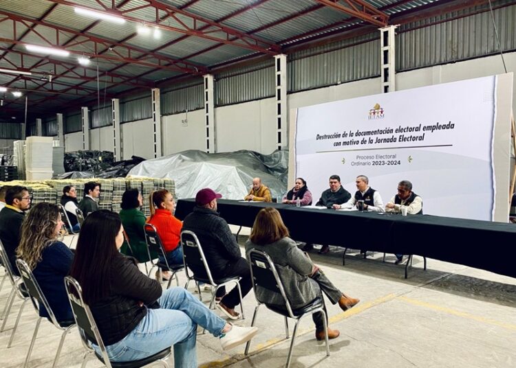 Realiza IETAM destrucción de documentación electoral
