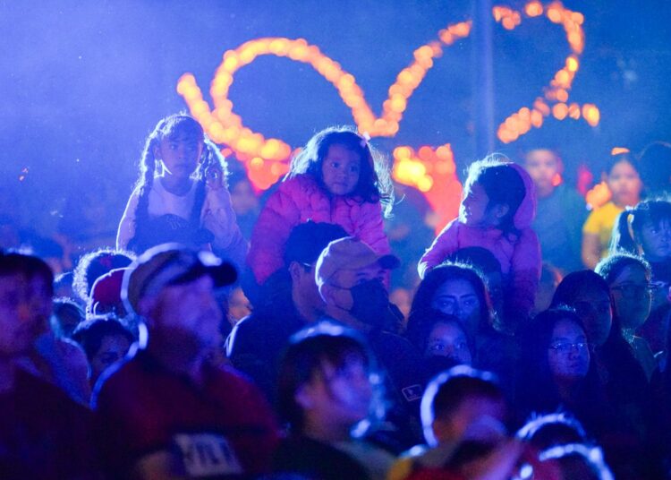 Encienden árbol de navidad en Viveros Mágico de NLD