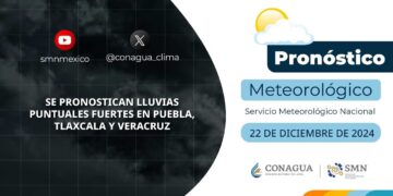#PronósticodelTiempo para hoy Domingo 22 de diciembre de 2024