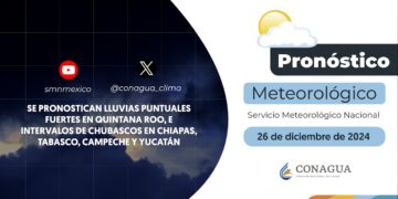#PronósticodelTiempo para hoy Jueves 26 de diciembre de 2024