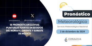 #PronósticodelTiempo para hoy Lunes 02 de diciembre de 2024