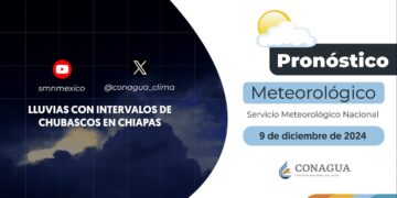 #PronósticodelTiempo para hoy Lunes 09 de diciembre de 2024