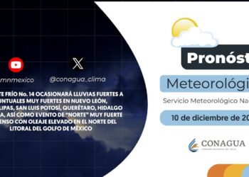 #PronósticodelTiempo para hoy Martes 10 de diciembre de 2024