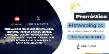 #PronósticodelTiempo para hoy Sábado 14 de diciembre de 2024