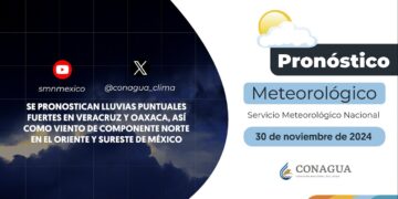 #PronósticodelTiempo para hoy Sábado 30 de noviembre de 2024